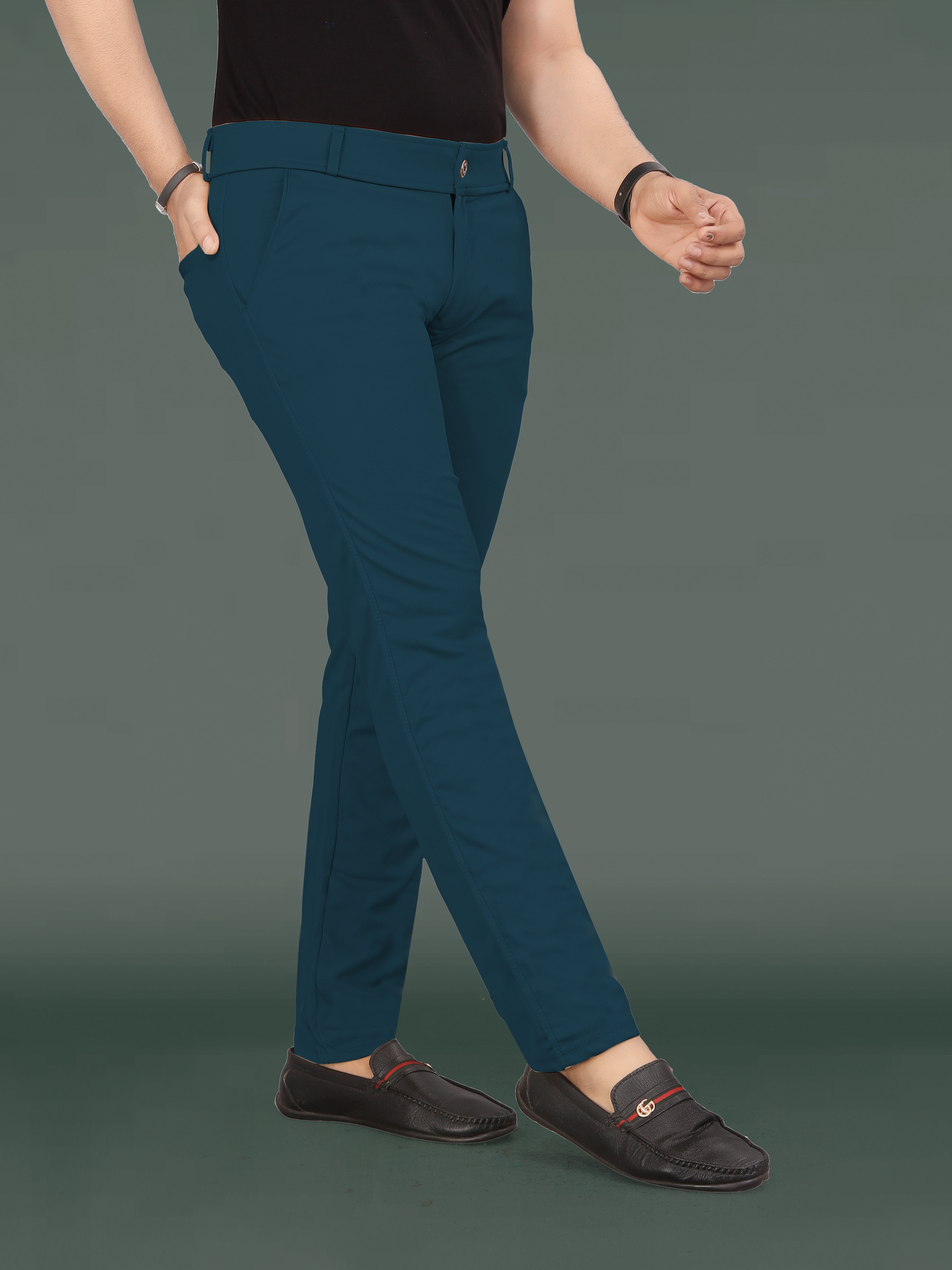 Ritsila Slim Fit Stretchable Lycra Trouser For Men { Pack Of 2 }
