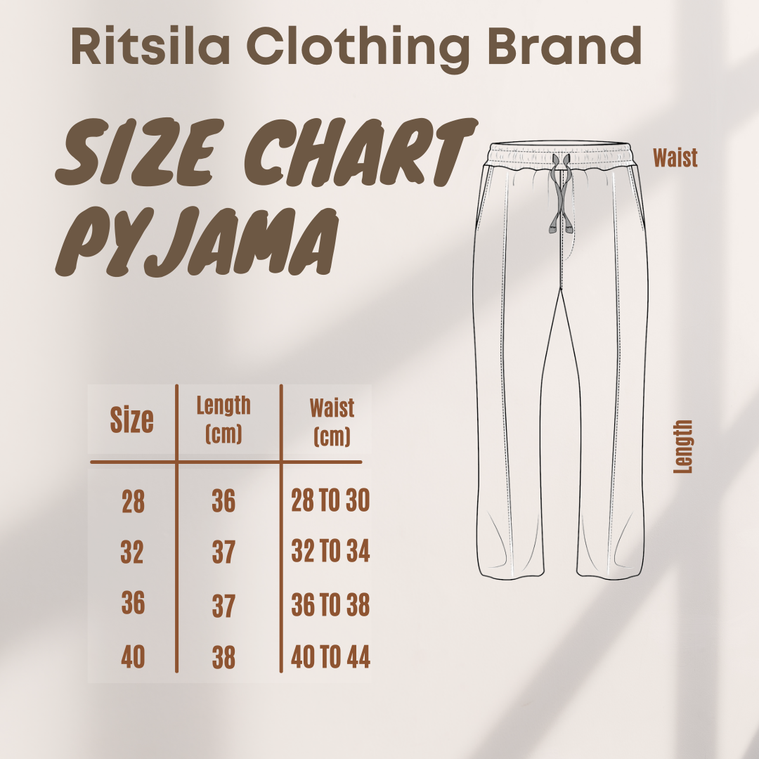 Ritsila Brush Print With Plain Elastic Waist Sweatpants (Pack of-2)