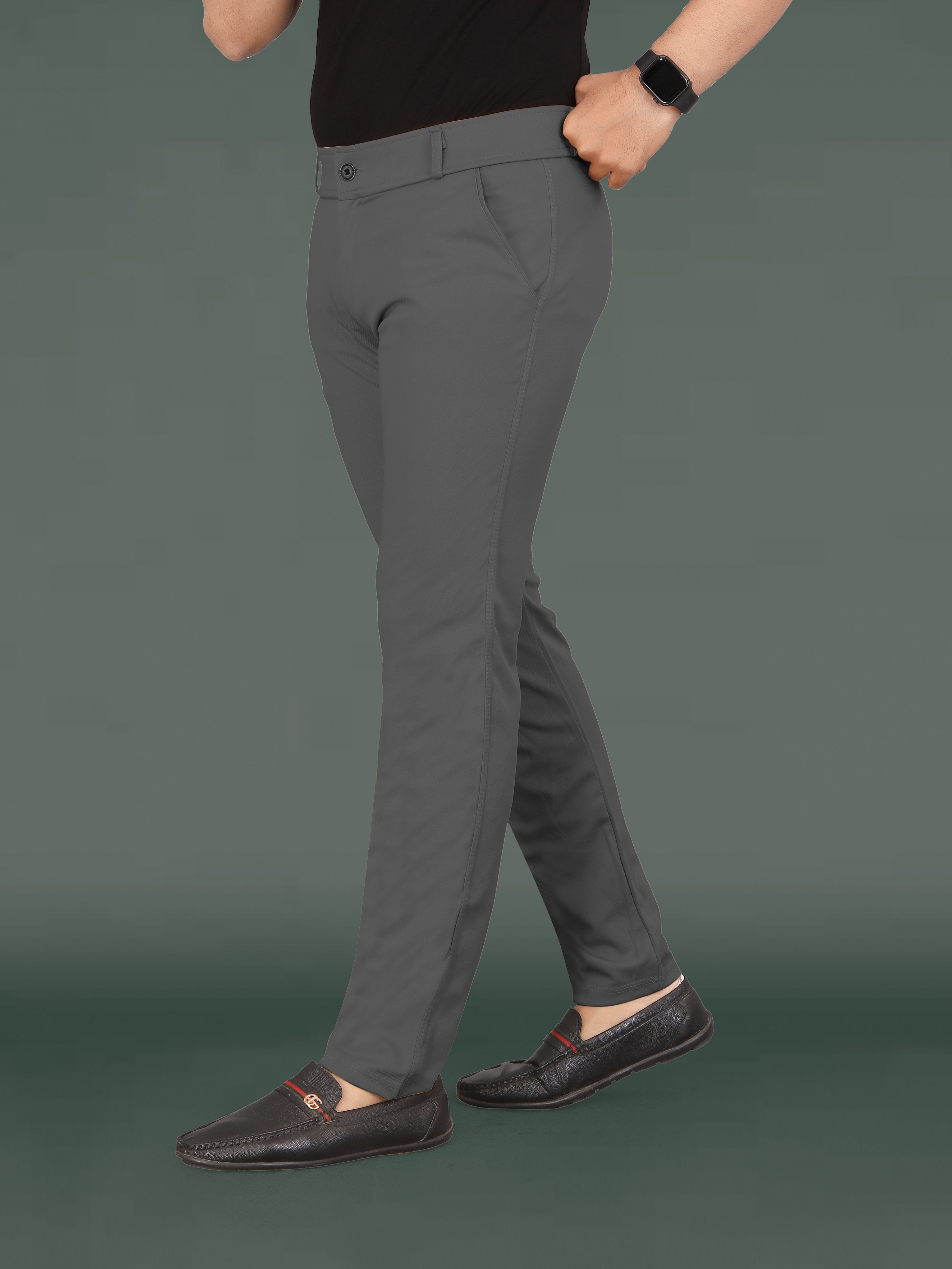 Ritsila Slim Fit Stretchable Lycra Trouser For Men { Pack Of 2 }