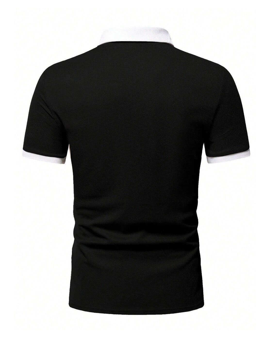 Men's Colorblock Casual Short Sleeve Polo Shirt For Commuter Wear