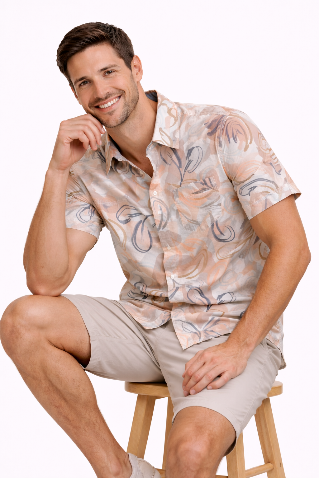 Soft Abstract Breeze Printed Shirt For Men's