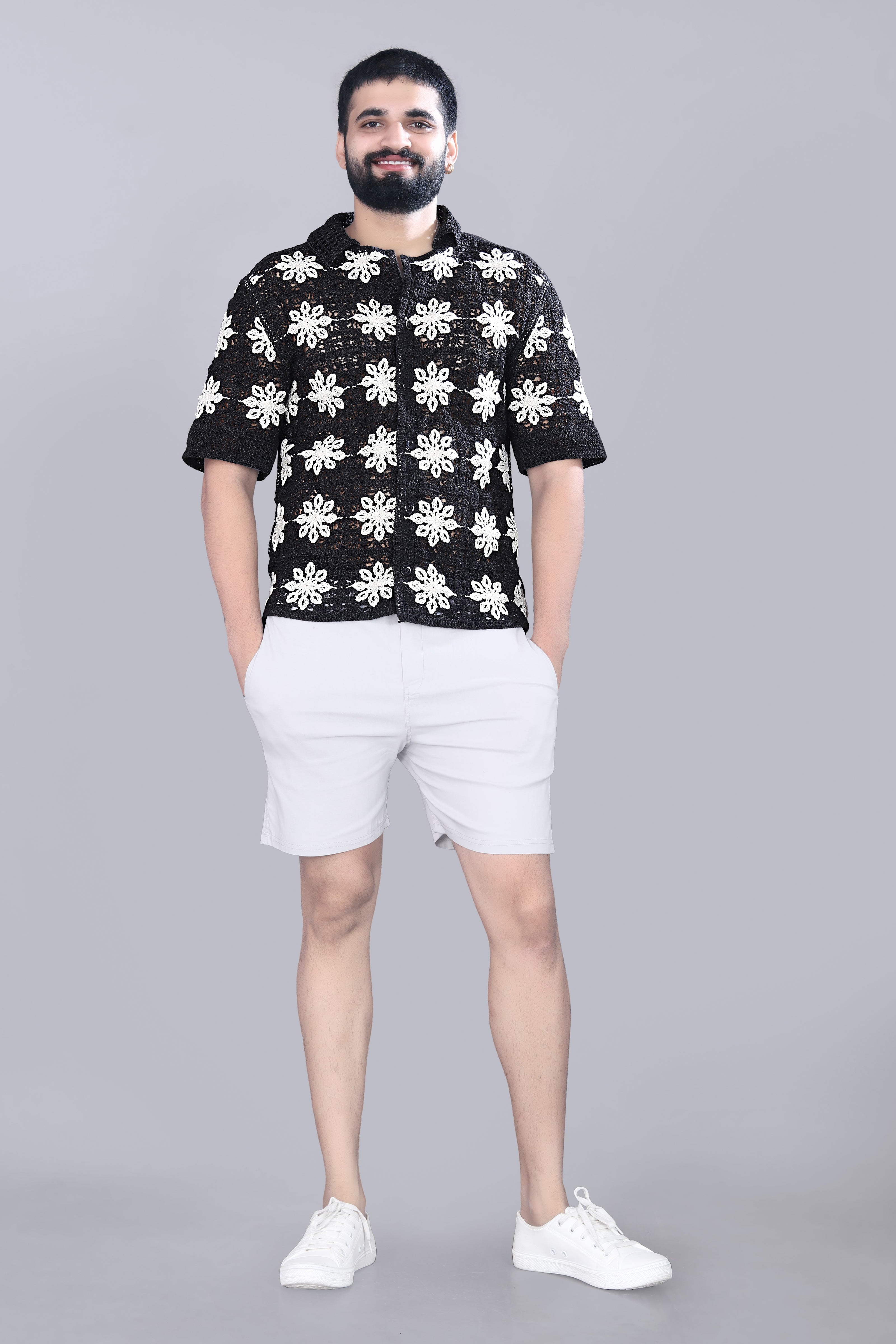 Flower Crotchet Shirt