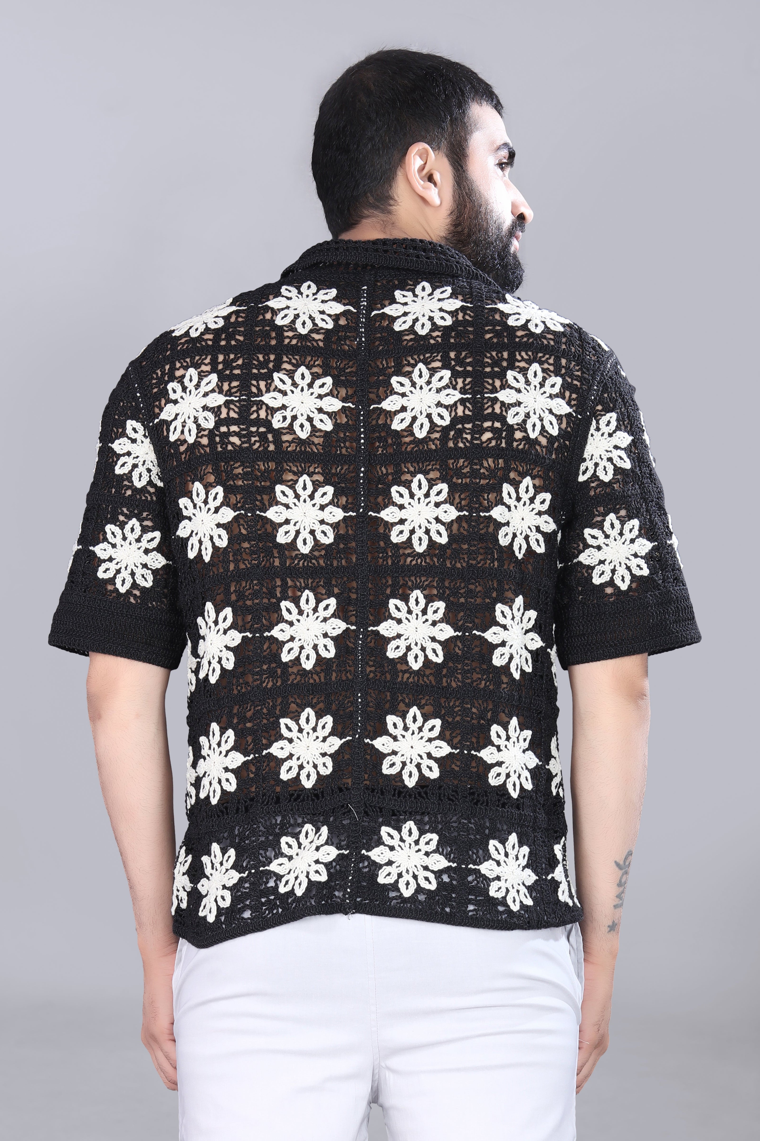 Flower Crotchet Shirt
