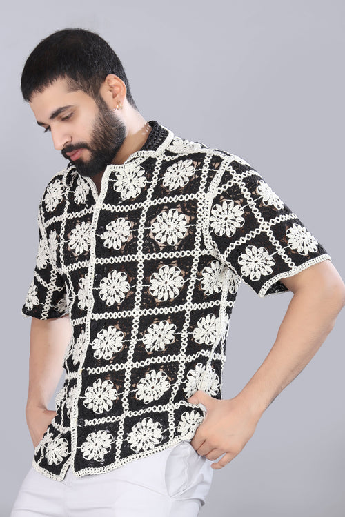 Flower Box Crotchet Shirt