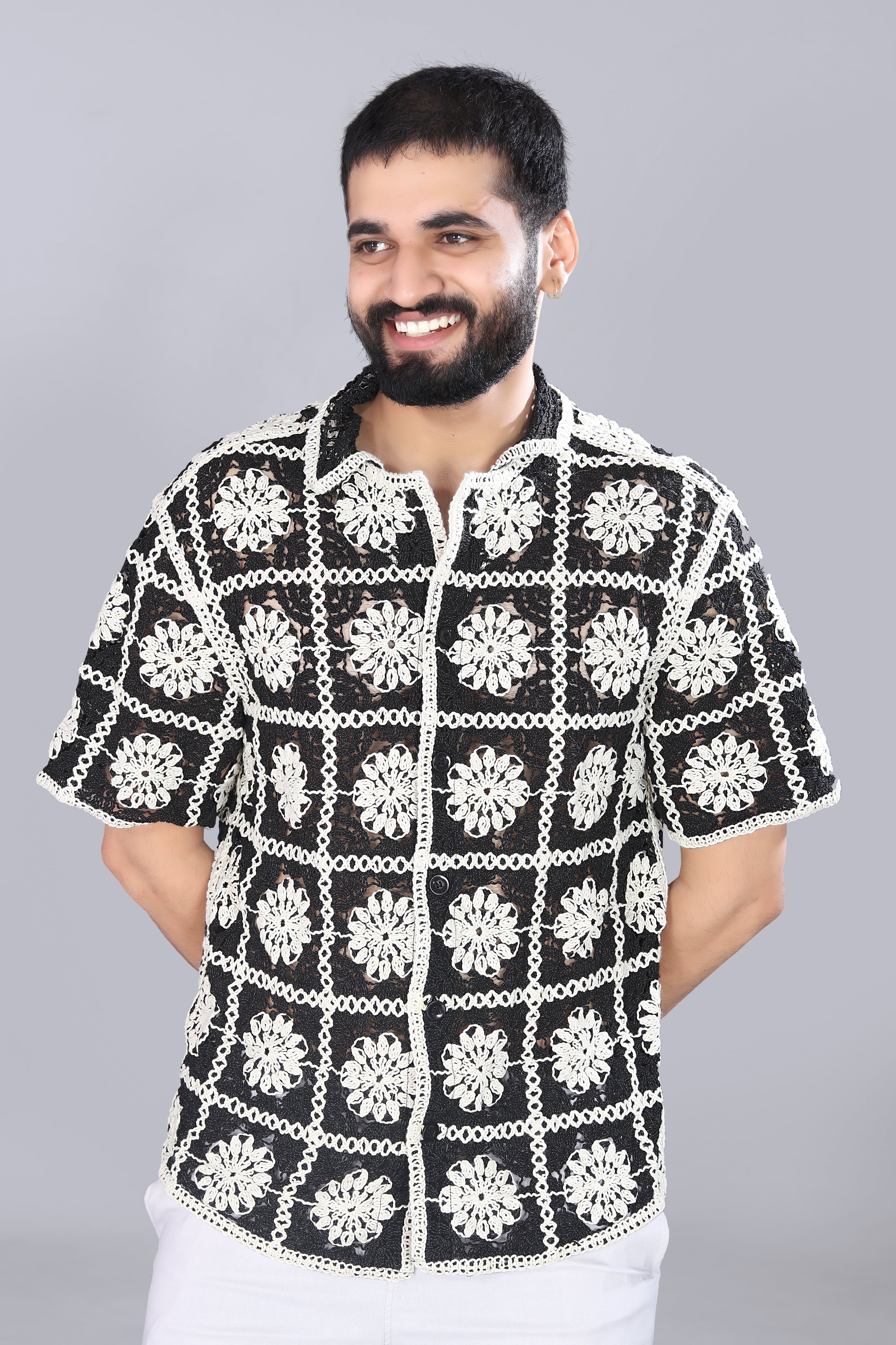 Flower Box Crotchet Shirt