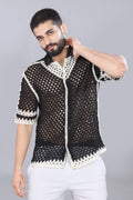 V-Neck Crotchet Shirt