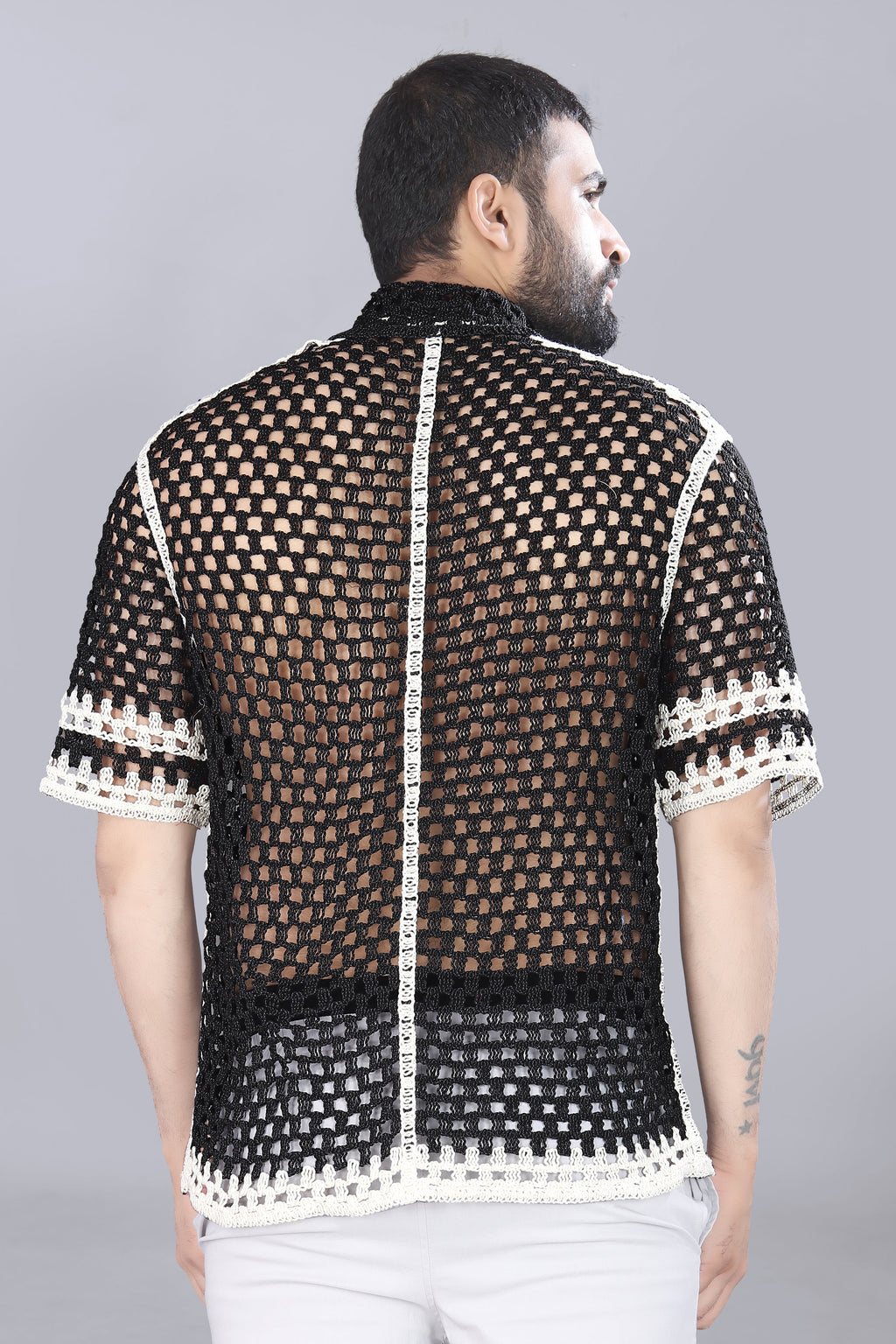 V-Neck Crotchet Shirt