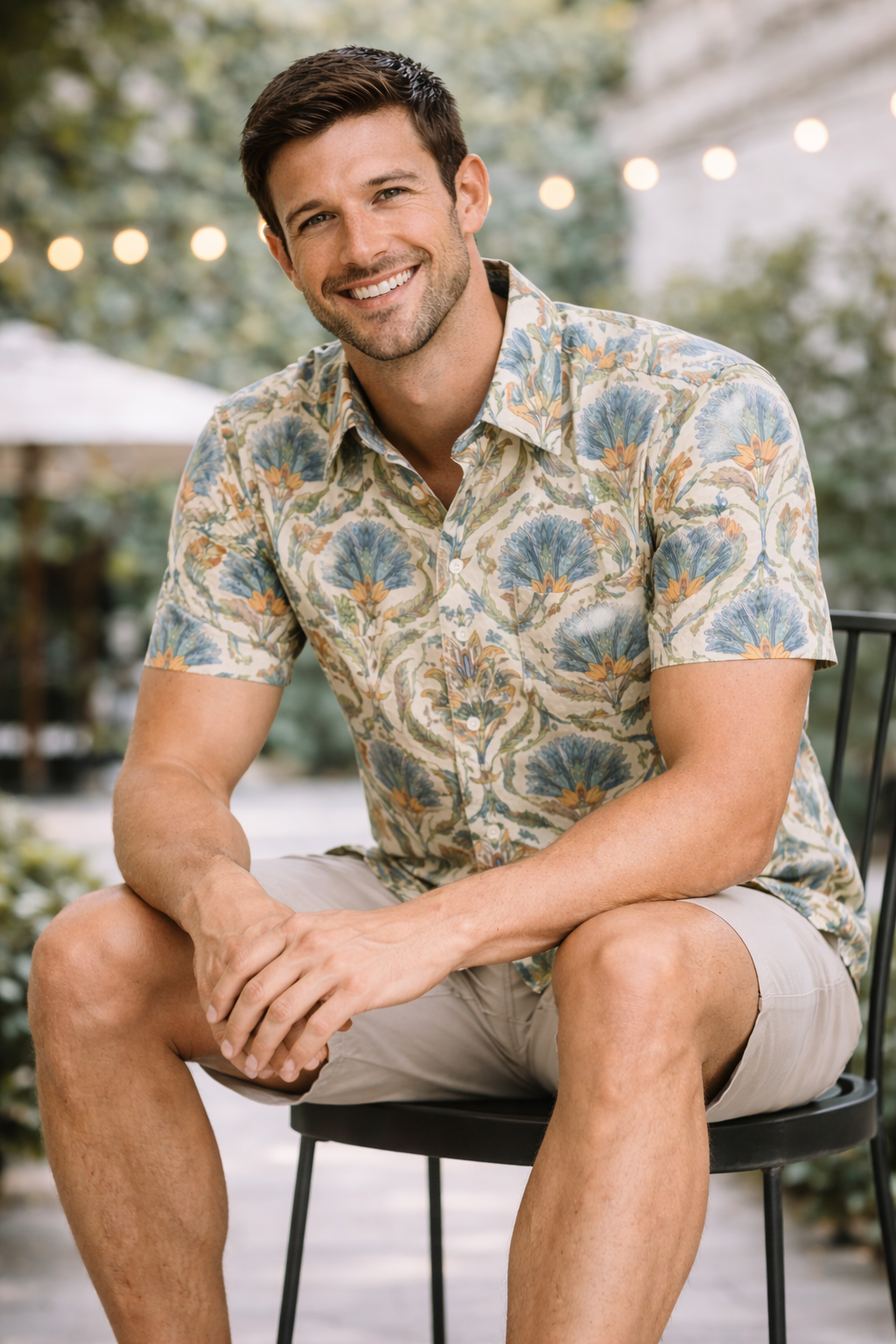 Elegant Floral Bloom Printed Shirt For Men's