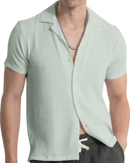 Men's Solid Casual Shirt for Vacations, Outings, Parties