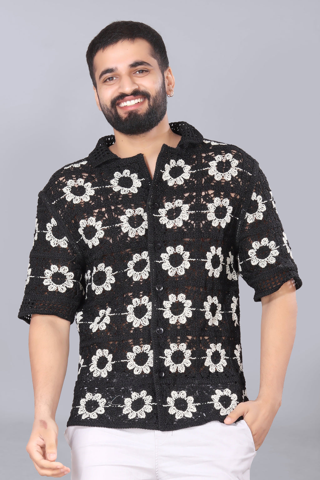 Sunflower Crotchet Shirt