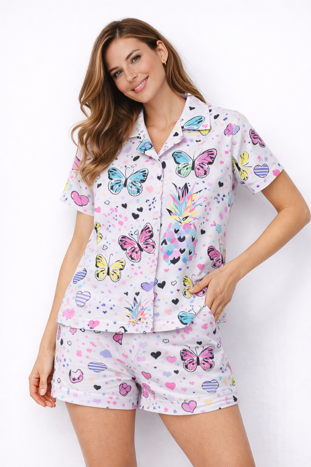 Butterfly Printed Cordset For Womens