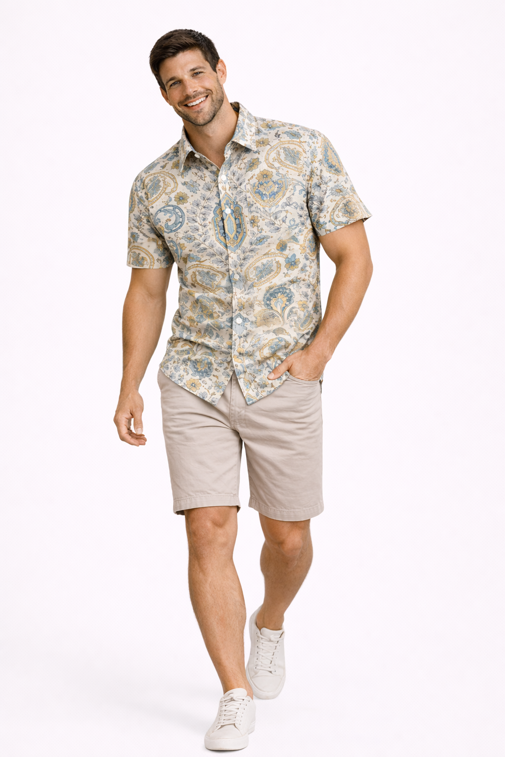 Royal Paisley Garden Printed Shirt For Men's