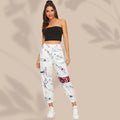 Women’s Stylish Printed Jogger Pants | Elastic Waist Casual Trousers | Trendy Streetwear Bottoms for Daily & Party Wear