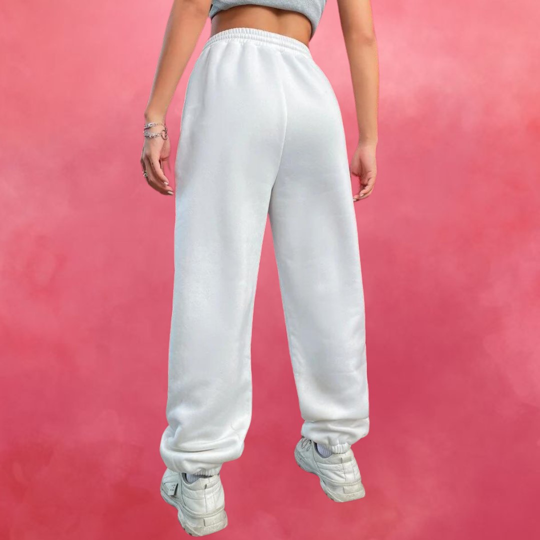 Women’s Trendy Graphic Printed Jogger Pants | High Waist Street Style Trousers | Casual & Lounge Wear Bottoms