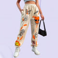 Women’s Trendy Graffiti Printed Jogger Pants | High Waist Casual Streetwear Trousers | Stylish Lounge & Travel Wear