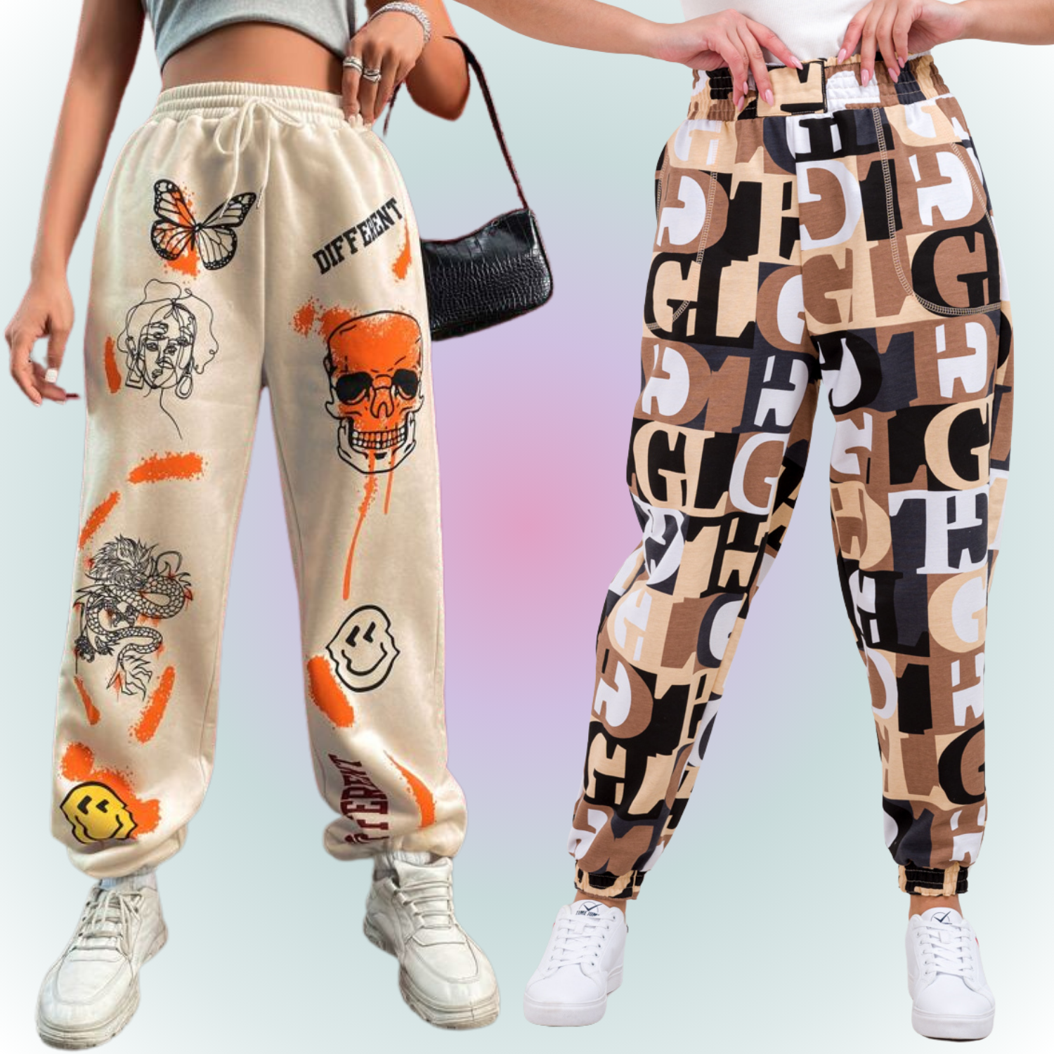 Ritsila Women s Comfortable Fancy Western Polyester Loose Lower Track Pants Pack of 2