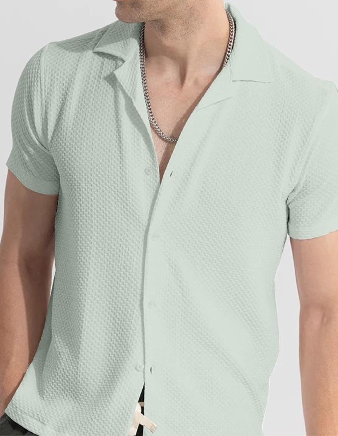 Men's Solid Casual Shirt for Vacations, Outings, Parties