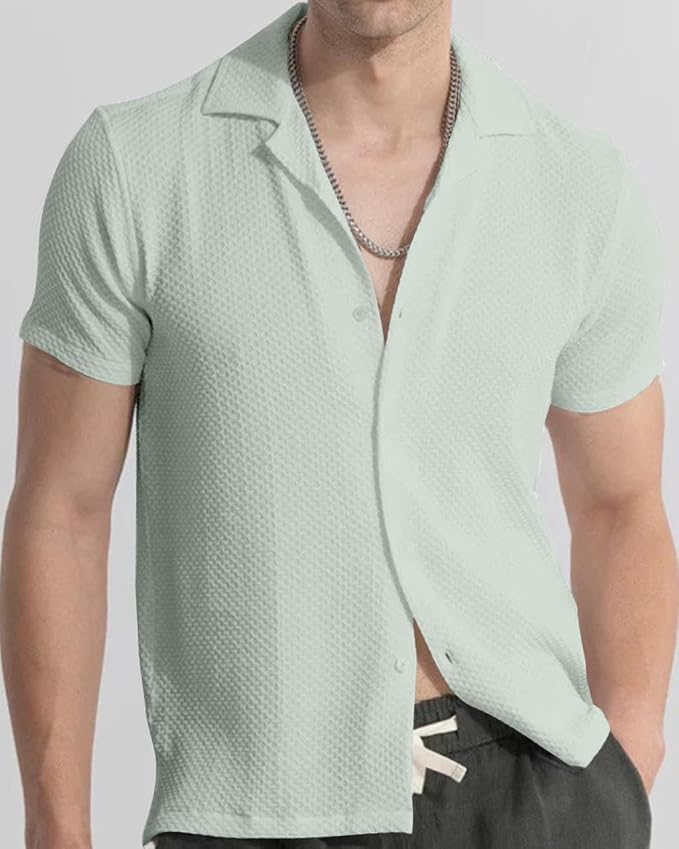 Men's Solid Casual Shirt for Vacations, Outings, Parties