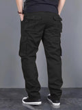 Men’s Black Cargo Pants | Slim Fit Utility Trousers with Multi-Pockets | Casual & Streetwear Bottoms