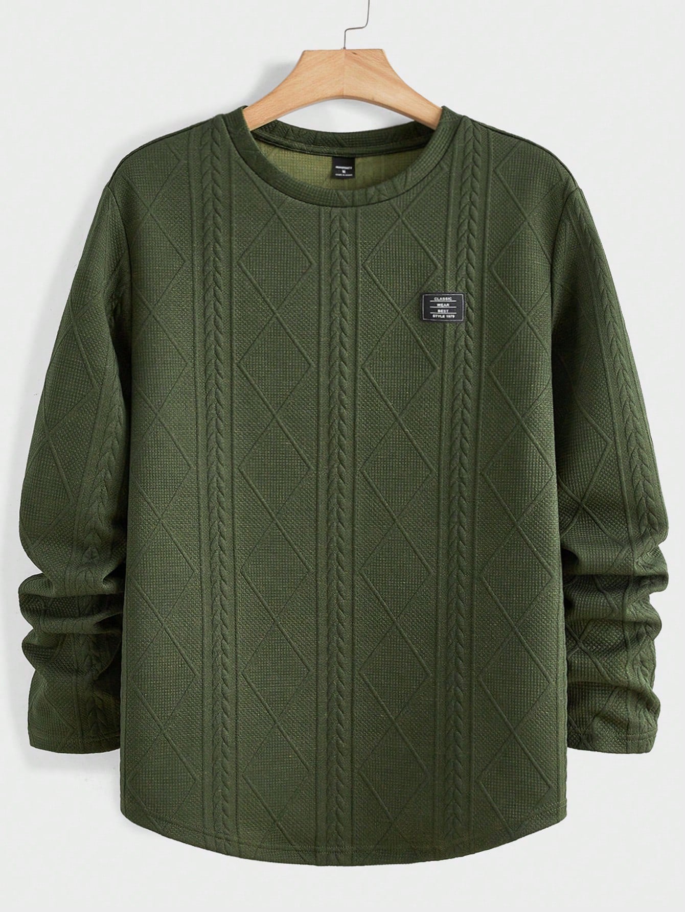 Men's Letter Patched Detail Tee Best for Casual Wear
