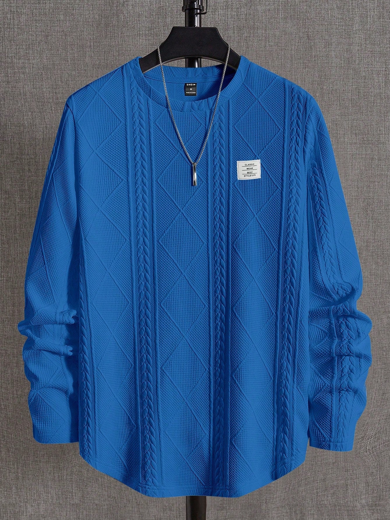 Men's Letter Patched Detail Tee Best for Casual Wear