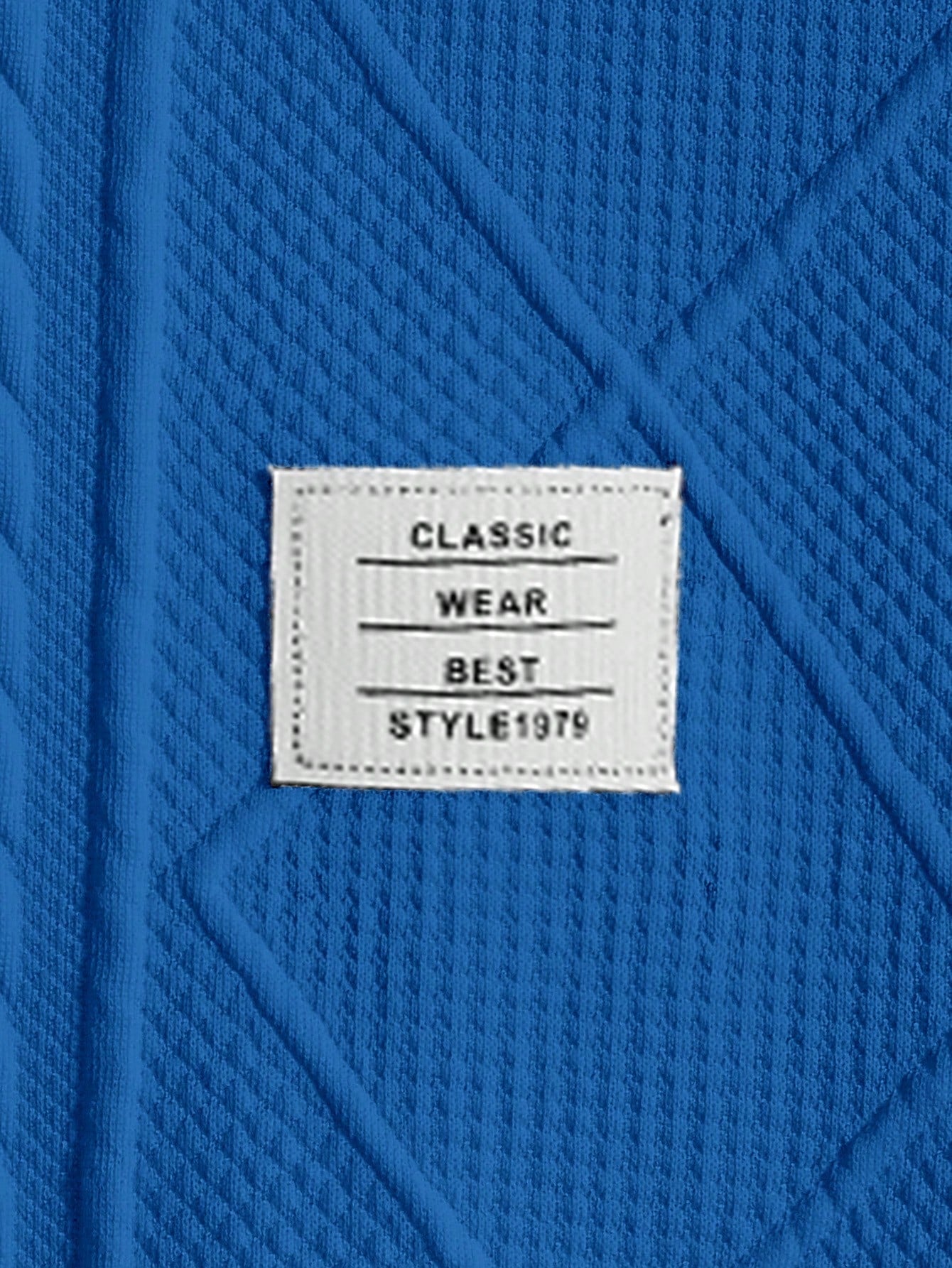 Men's Letter Patched Detail Tee Best for Casual Wear