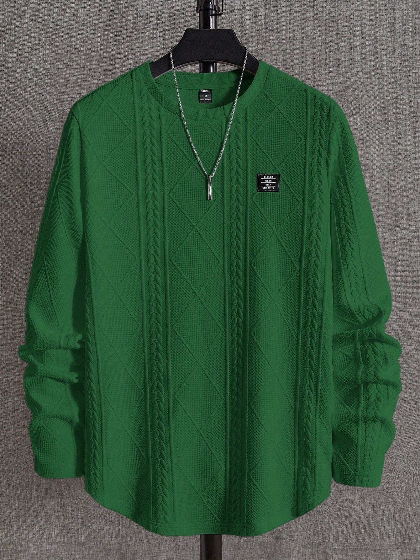 Men's Letter Patched Detail Tee Best for Casual Wear