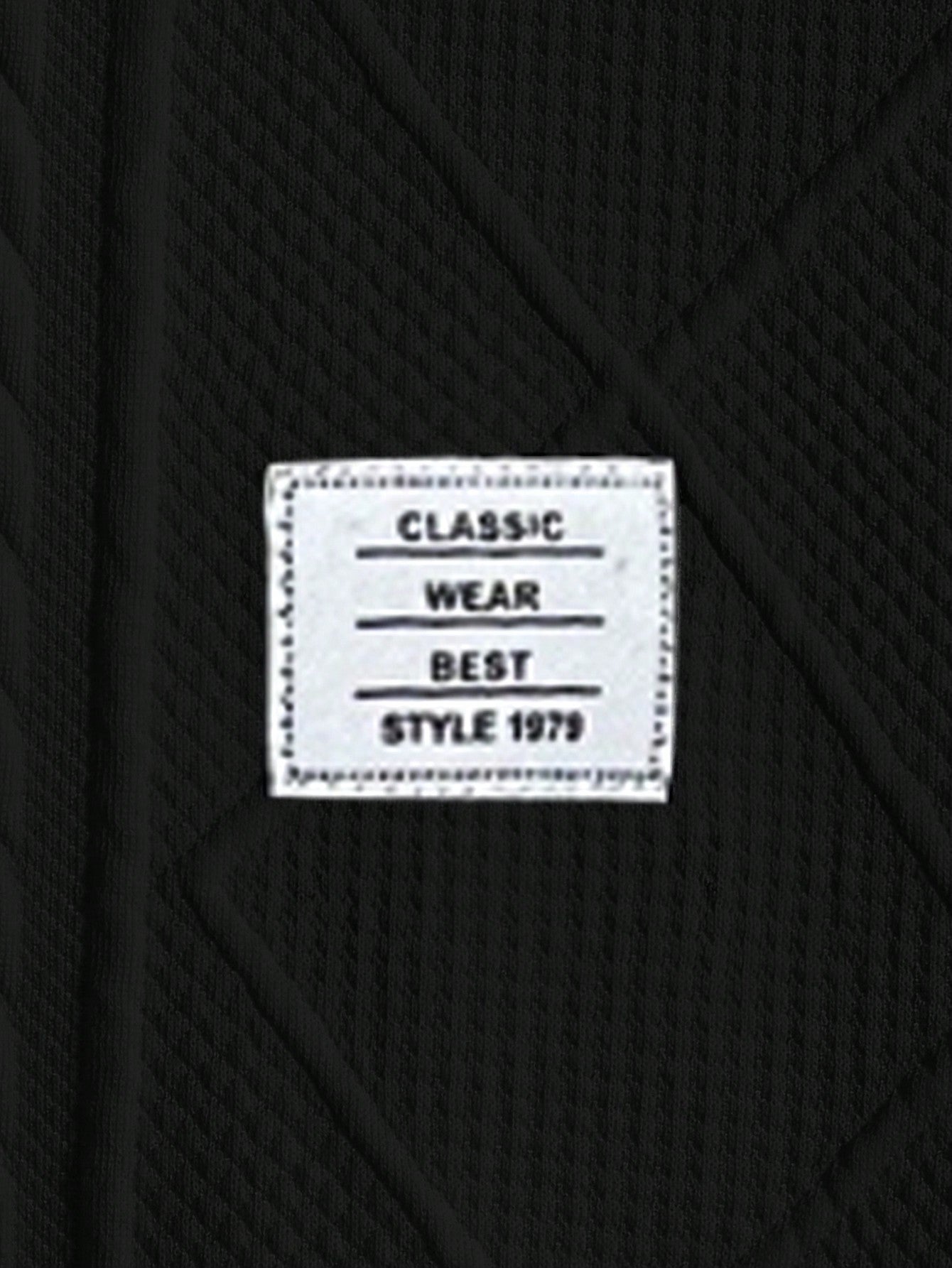 Men's Letter Patched Detail Tee Best for Casual Wear
