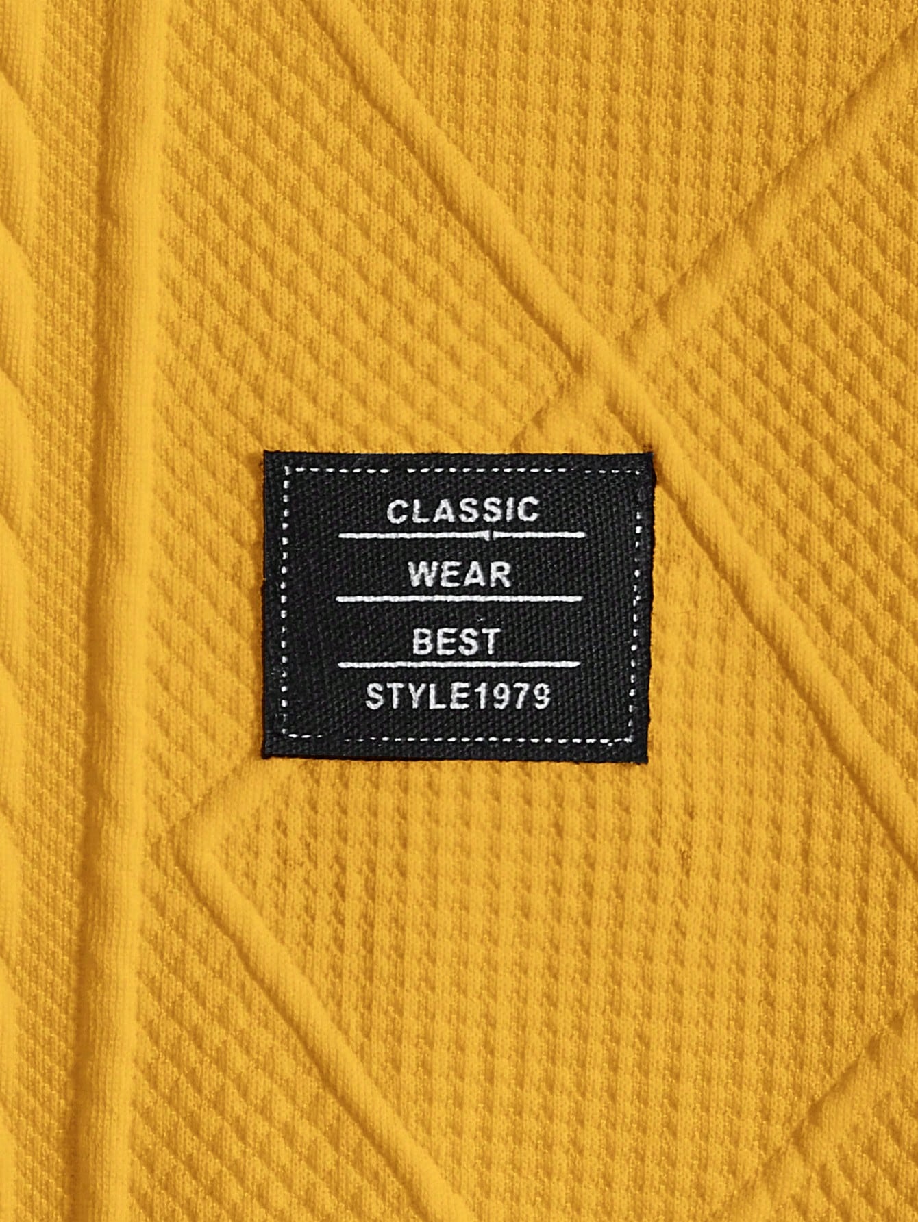 Men's Letter Patched Detail Tee Best for Casual Wear