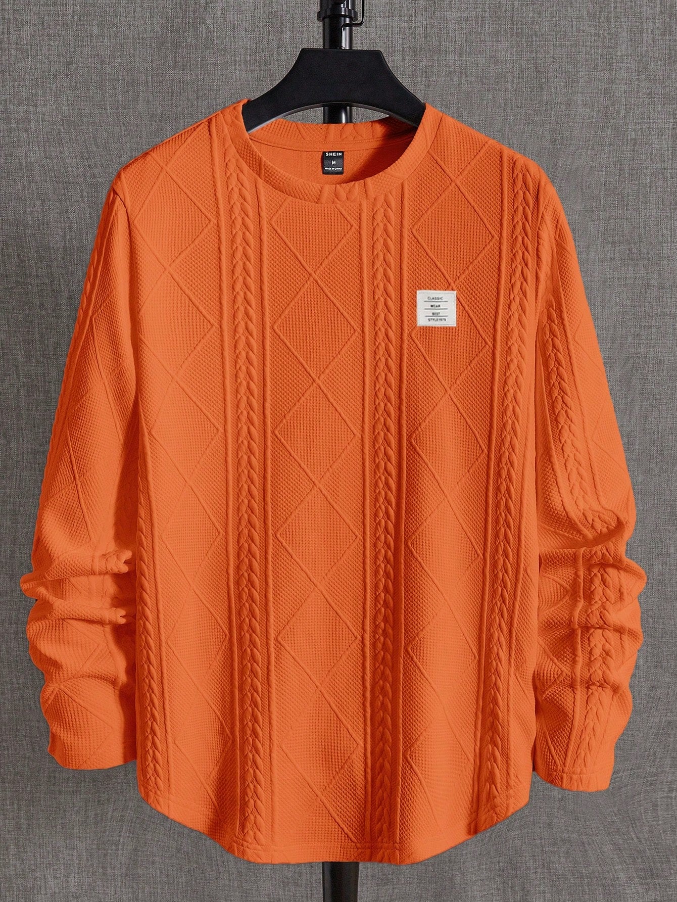 Men's Letter Patched Detail Tee Best for Casual Wear