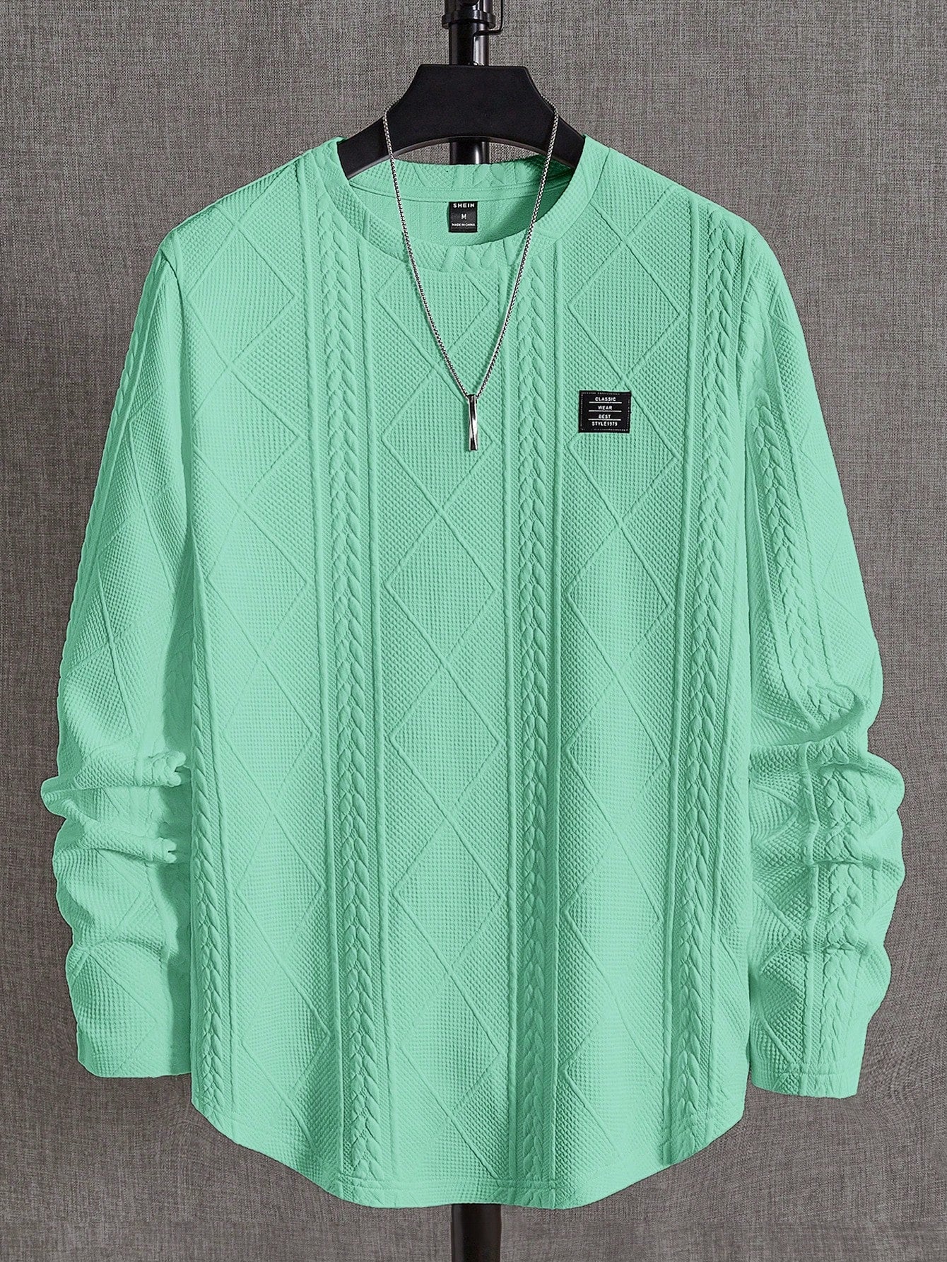 Men's Letter Patched Detail Tee Best for Casual Wear