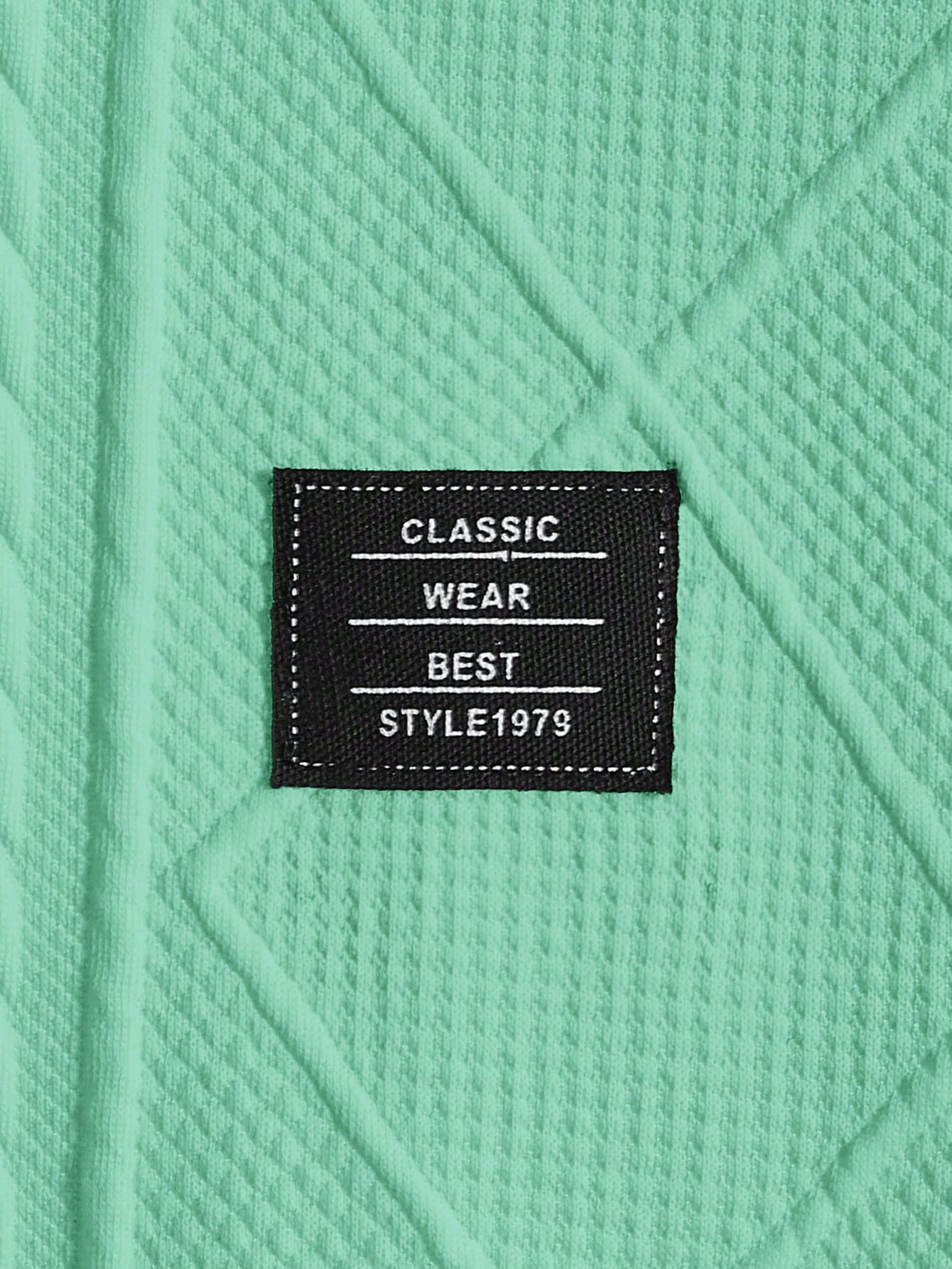 Men's Letter Patched Detail Tee Best for Casual Wear