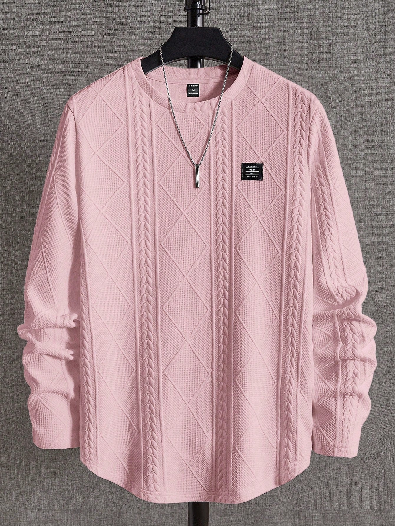 Men's Letter Patched Detail Tee Best for Casual Wear