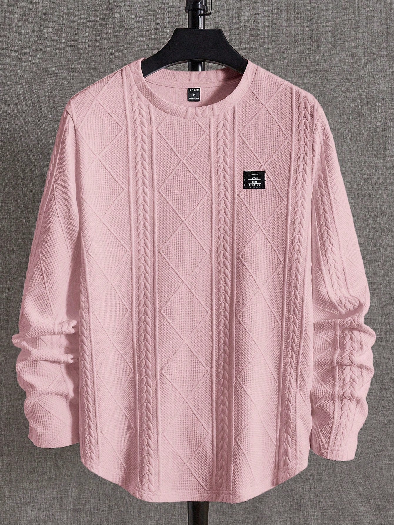 Men's Letter Patched Detail Tee Best for Casual Wear