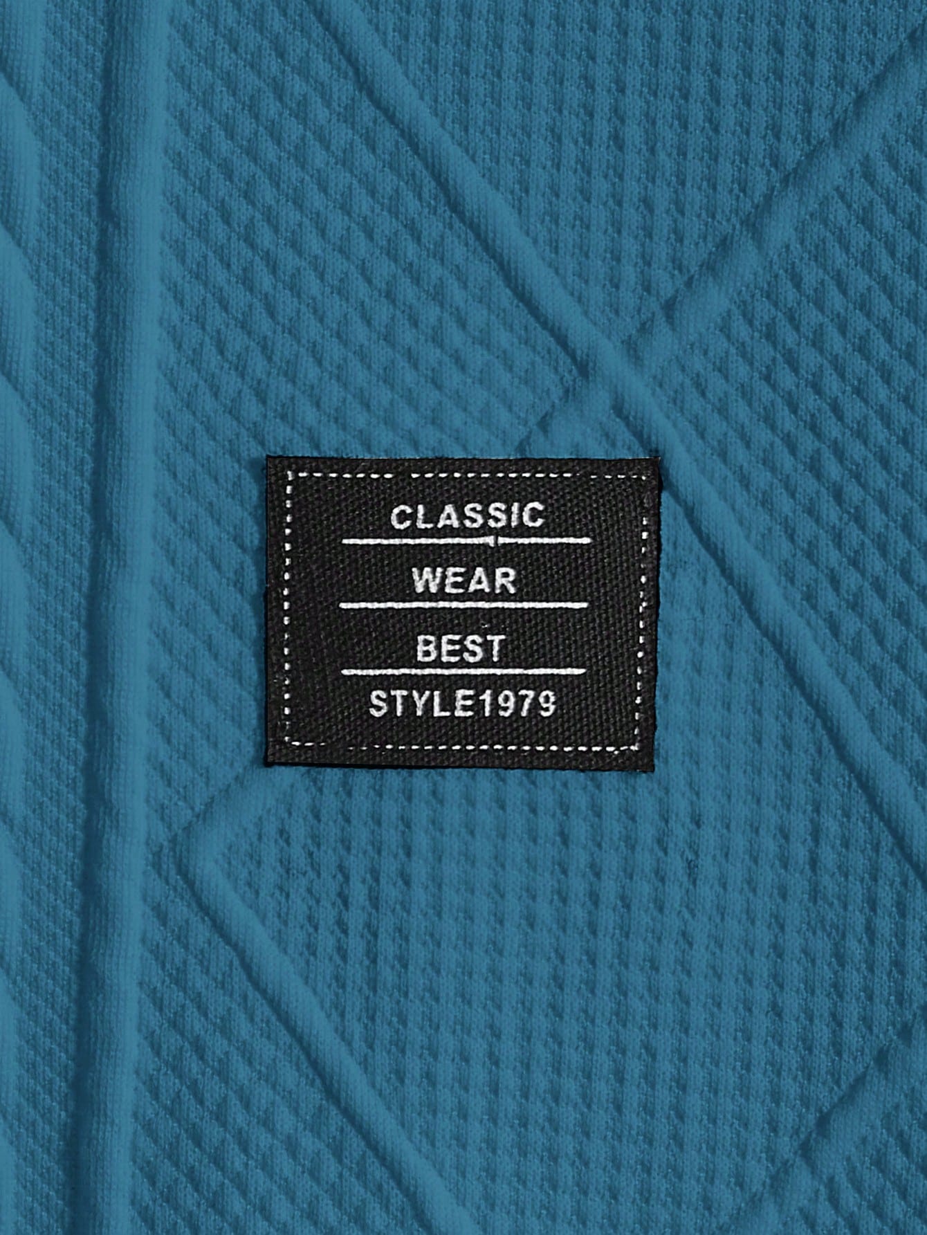 Men's Letter Patched Detail Tee Best for Casual Wear