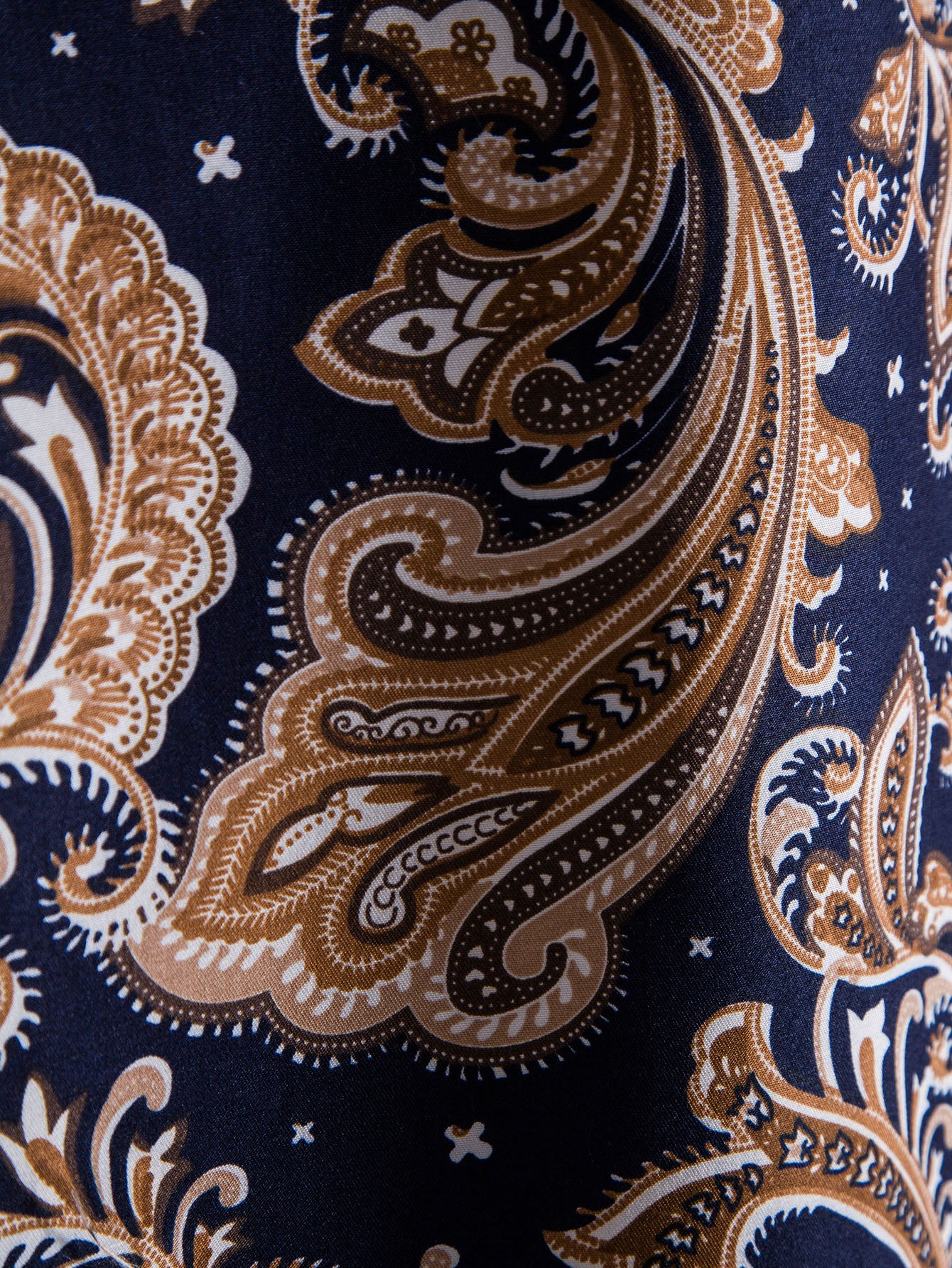 Men's Paisley Print Button Up Shirt