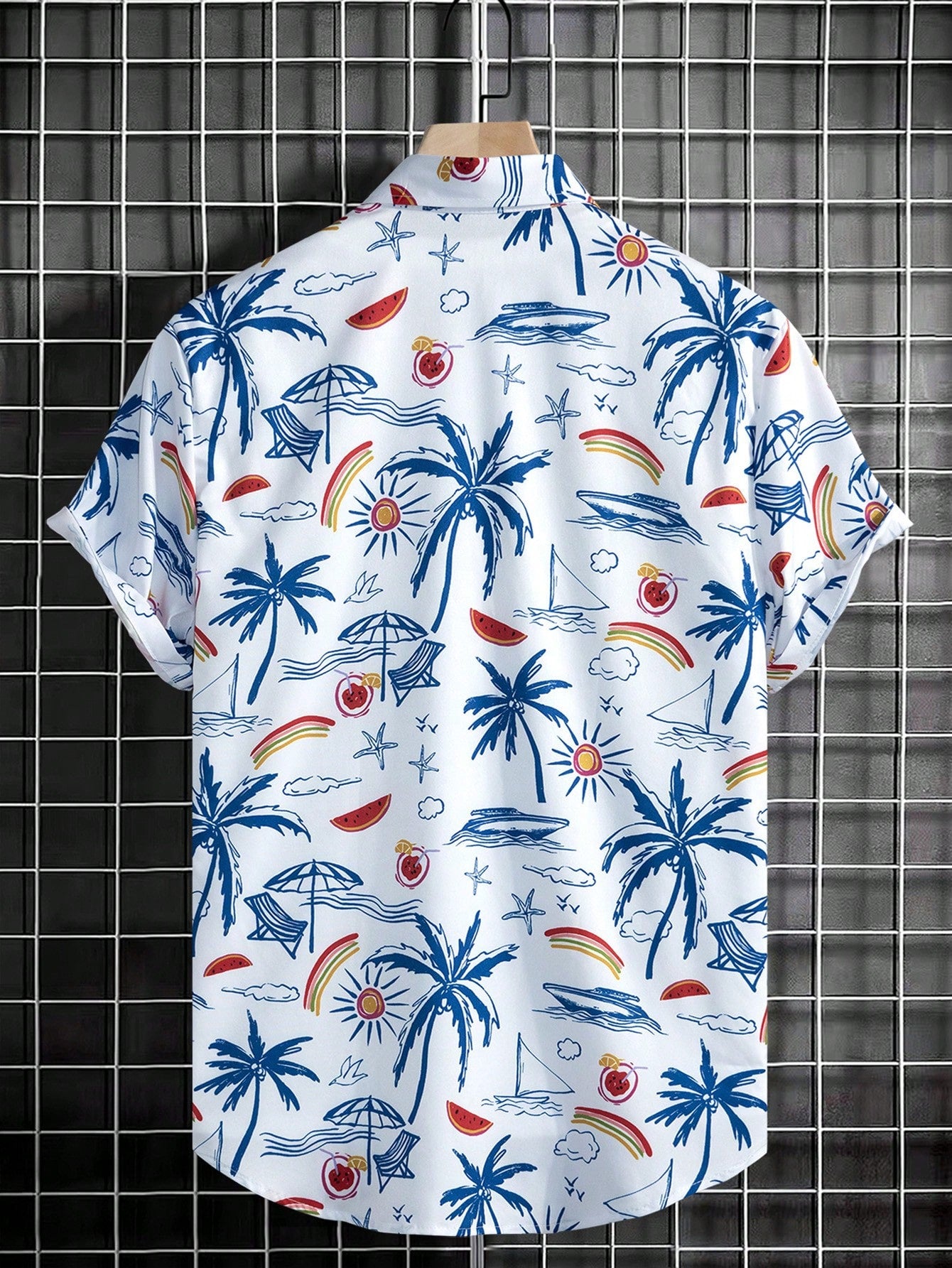 Men's Short Sleeve Button Down Casual Vacation Floral Graphic Printed Collar Shirt For Summer