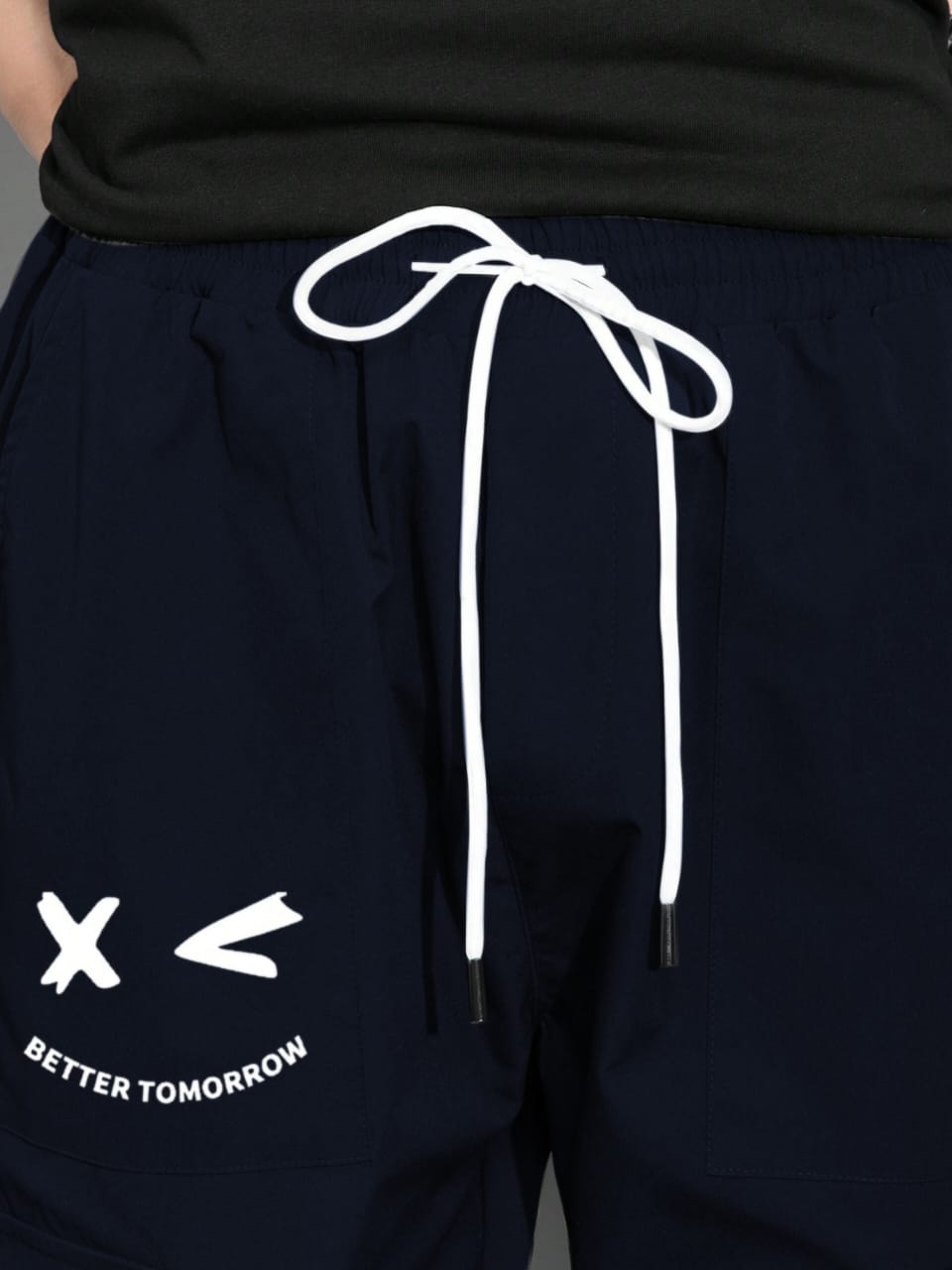 Men’s Navy Blue Cargo Pants | Slim Fit Utility Trousers with Multi-Pockets | Casual & Streetwear Bottoms