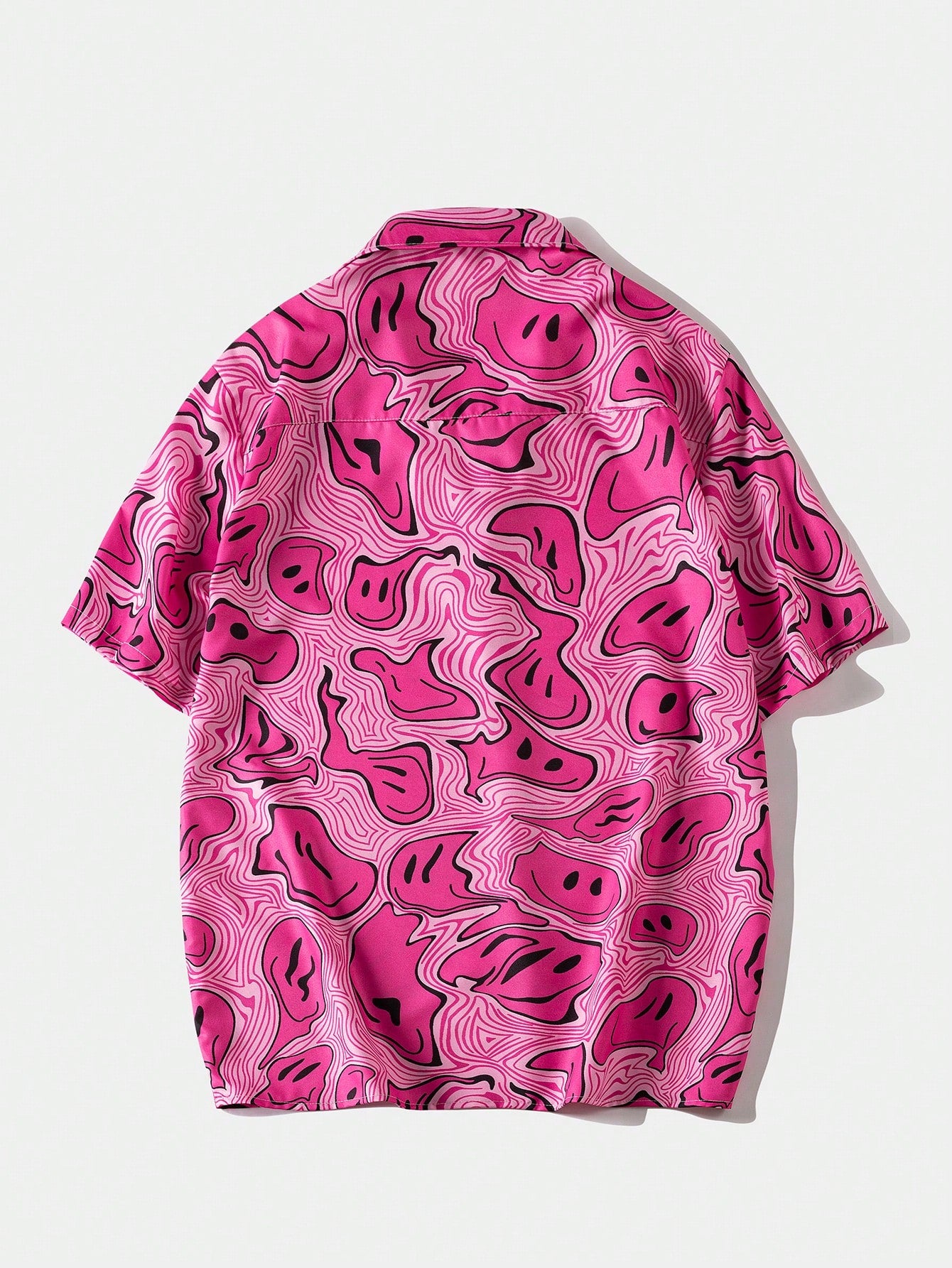Men's Allover Smile Face Print Y2k Shirt Without Tee, School