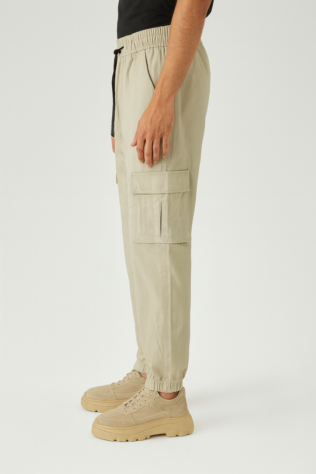 Men's Utility Beige Cargo Pants